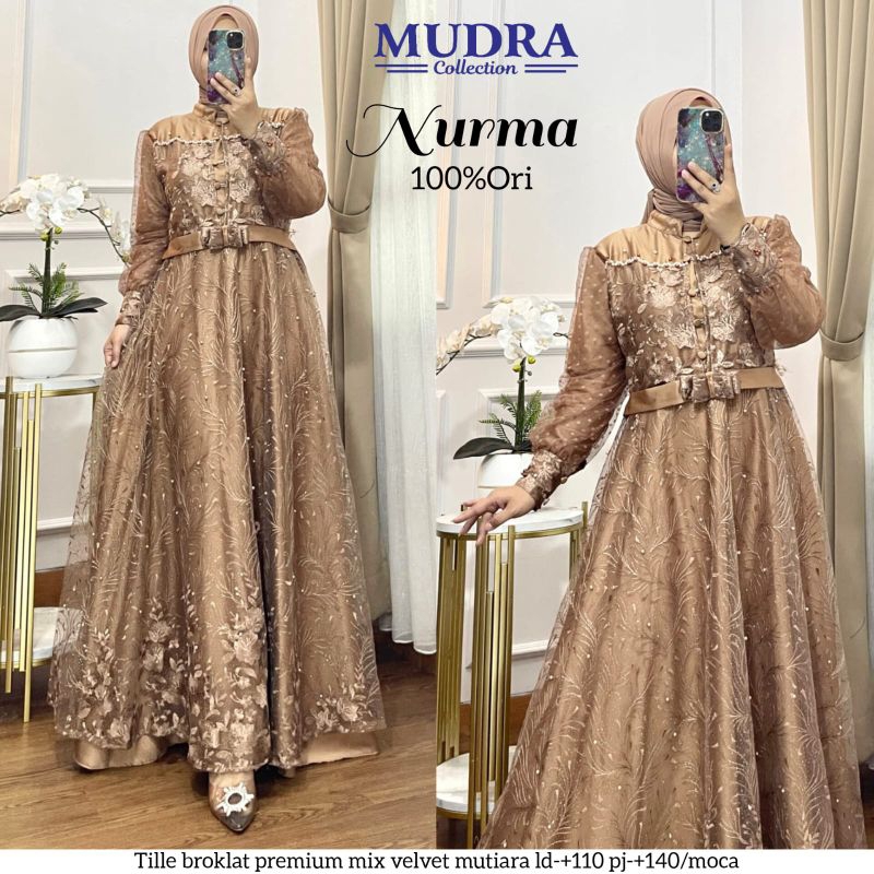 NURMA2 DRESS BRUKLAT BRUKAT TERBARU BISA COD GAMIS KONDANGAN RESMI MURAH
