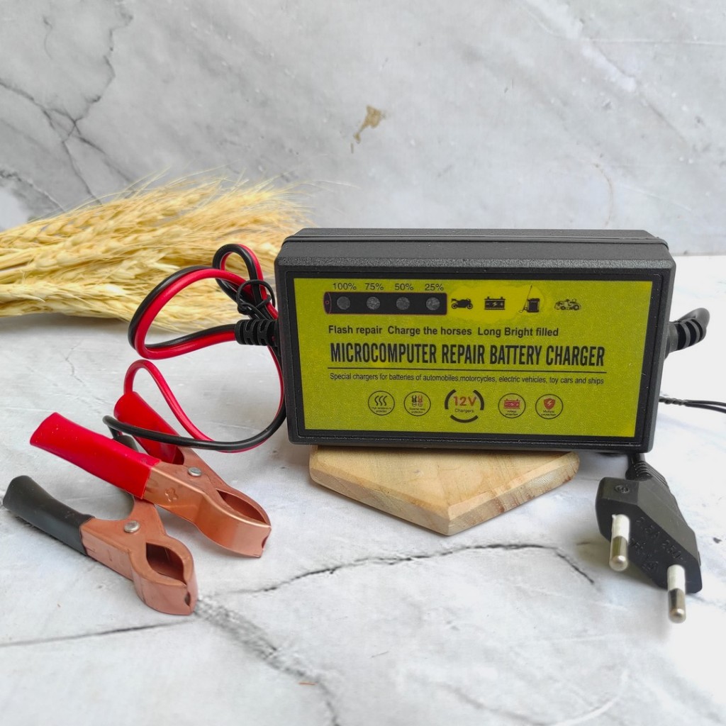 Charger Aki  Sunpro cas aki motor mobil Battery 12V 2a Adaptor cas Aki 12V