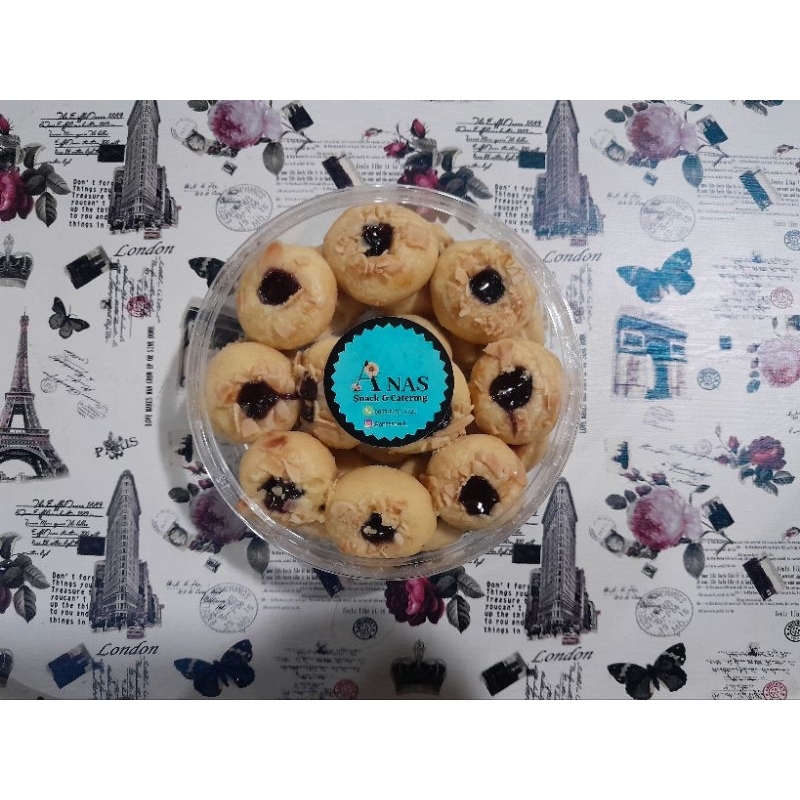 

kue kering blueberry almond