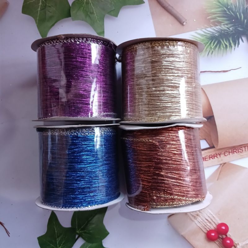 

Pita Natal YAS16-0250 Hiasan Dekorasi Ribbon Christmas 7cm x 2,5m SALE