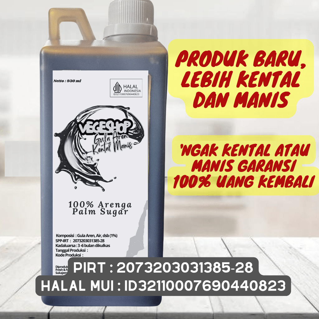 

Vegeshop Gula Aren Cair Premium Asli 100%