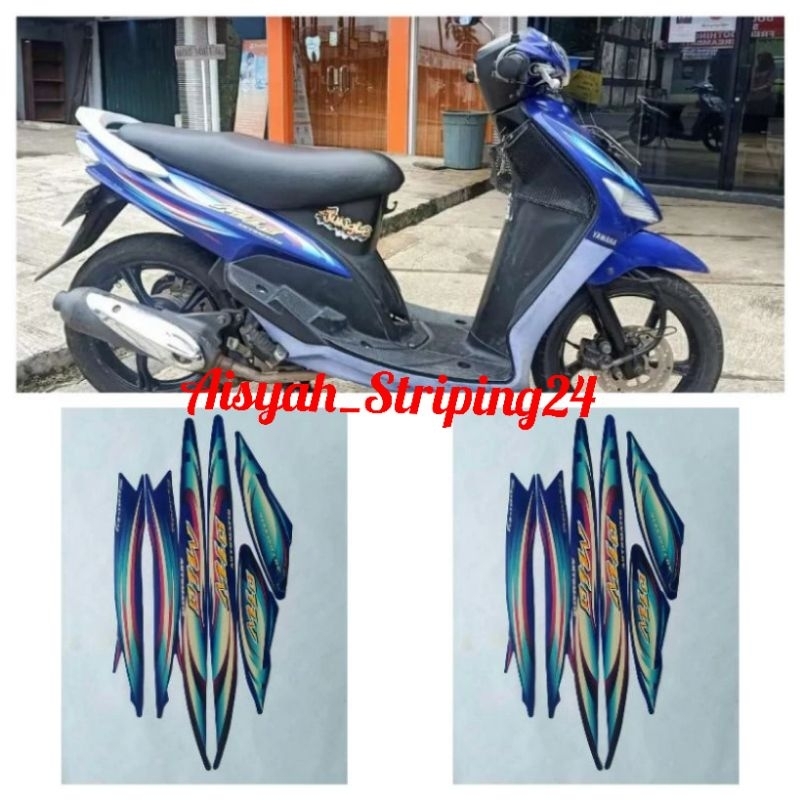stiker striping yamaha mio sporty 2007 biru