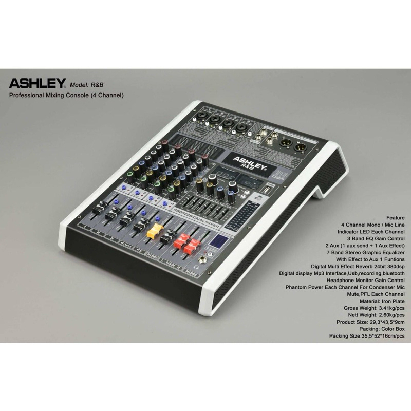Mixer Ashley R&B 4 Original RNB 4 Channel Bluetooth USB