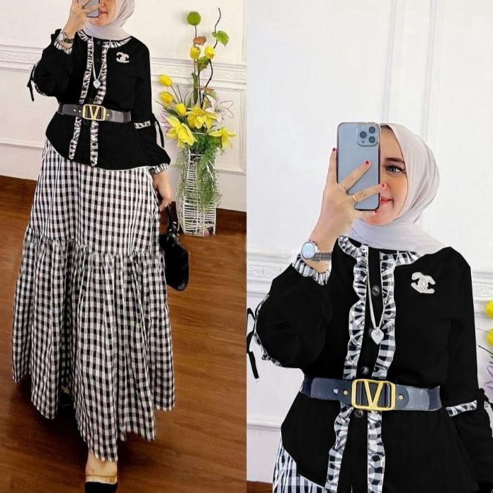 KODE DXJ376 ZIVANKA SET ROK + BELT V / SETELAN ROK / NAGITA SET / AYUMI SET / SET ROK FASHION 2022