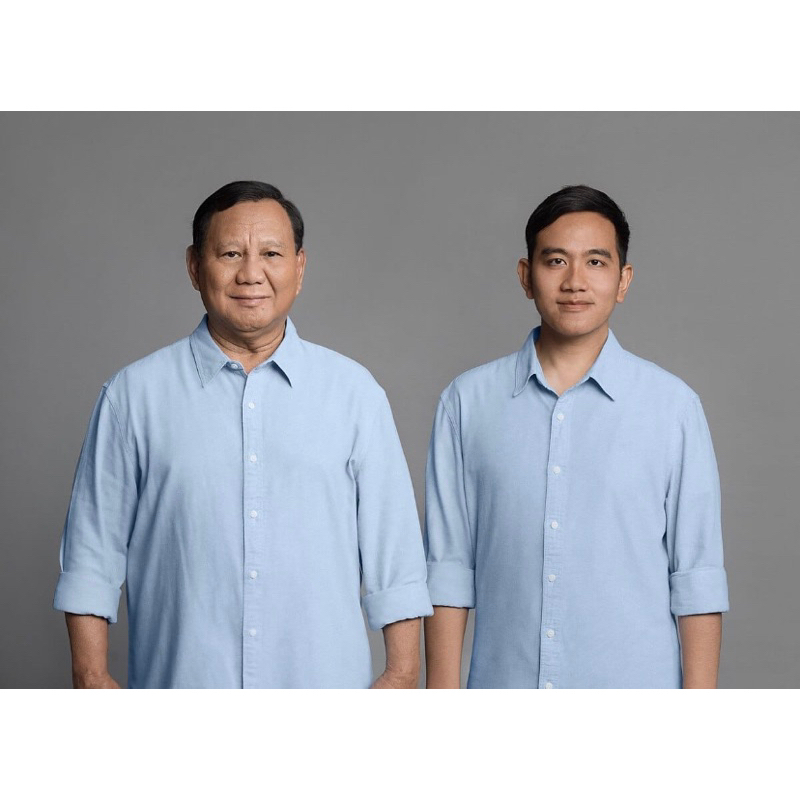 Kemeja biru langit prabowo