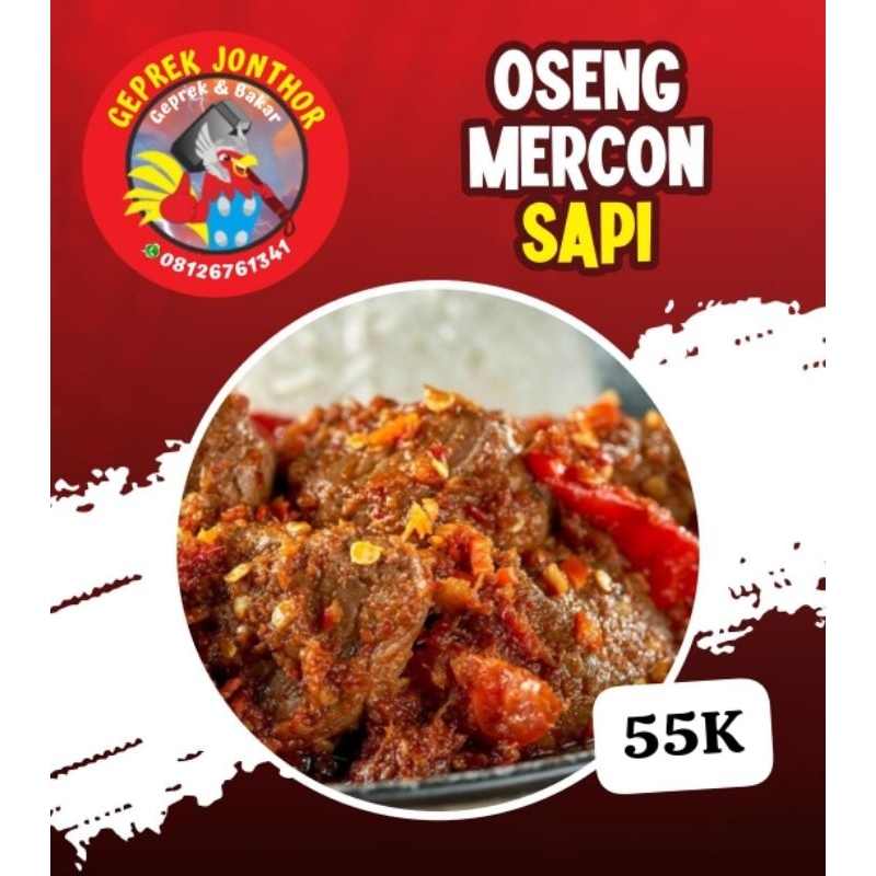 

Oseng Mercon Sapi Pedas Jonthor (200 gram)