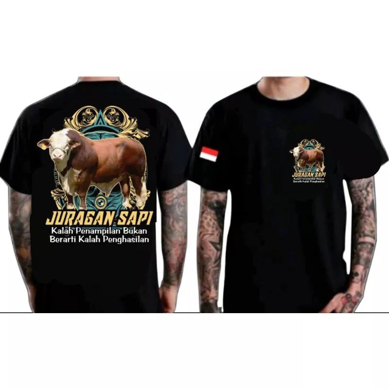 KAOS JURAGAN SAPI INDONESIA MOTIF HIJAU
