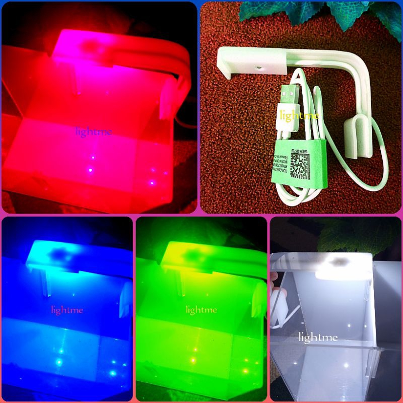 Lampu LED HPLC Warna Aquarium Soliter USB Cupang Glowfish