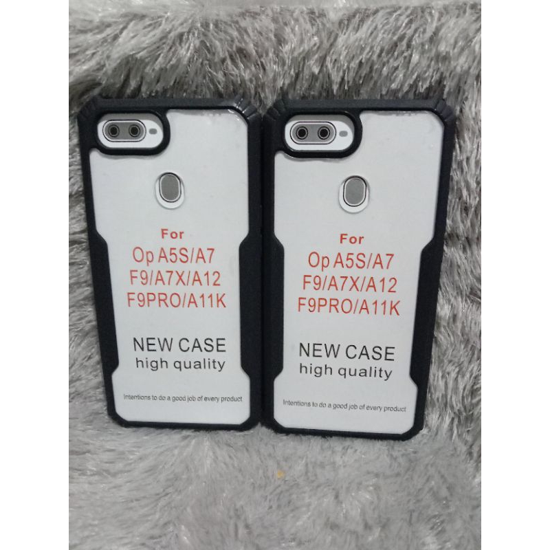 Softcase Casing Armor Oppo A5S F9 A7 A12 F9 Pro A11K Silikon Case Armor Pelindung Belakang HP+kamera