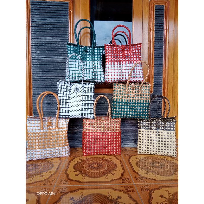 NTJ/Tas Anyaman Tutup Atas Magnet (part 2)/Jali bag/ Tas Anyaman Jali/ukuran Medium L15 x P28 x T26