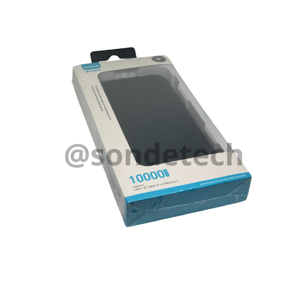 Power Bank Kivee PT62 10000MAh 2x USB 1x Type-C  1x Micro
