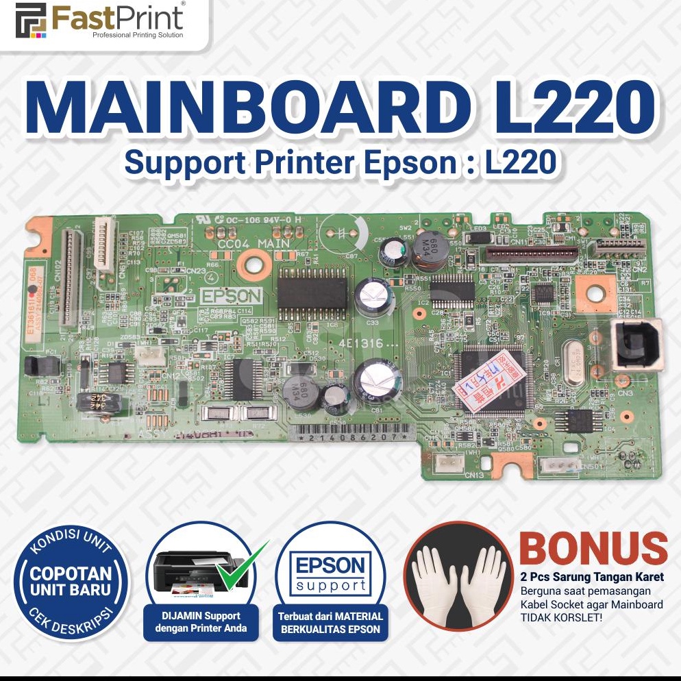 Baru Mainboard Motherboard Board Printer Epson L220 YFR