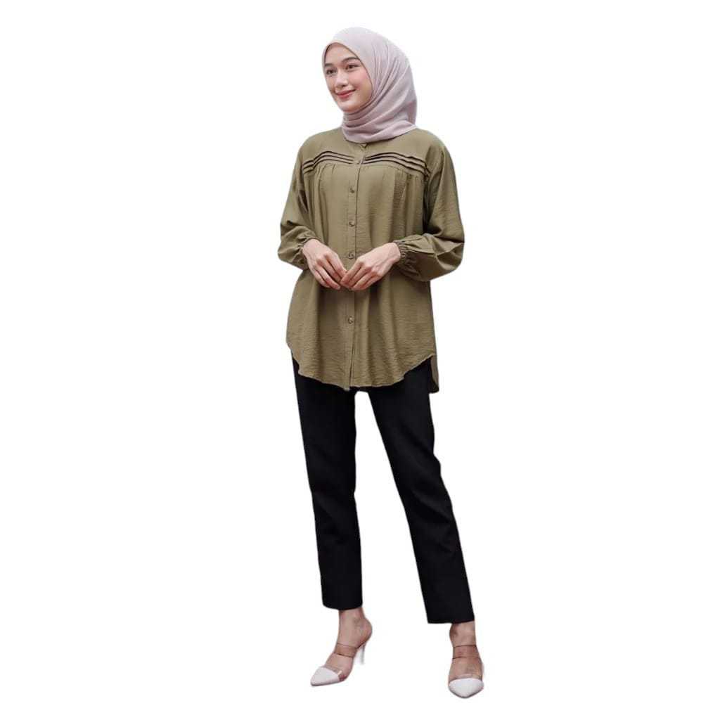 BAJU TUNIK KEMEJAN ATASAN WANITA MODEL ELEGAN TERBARU