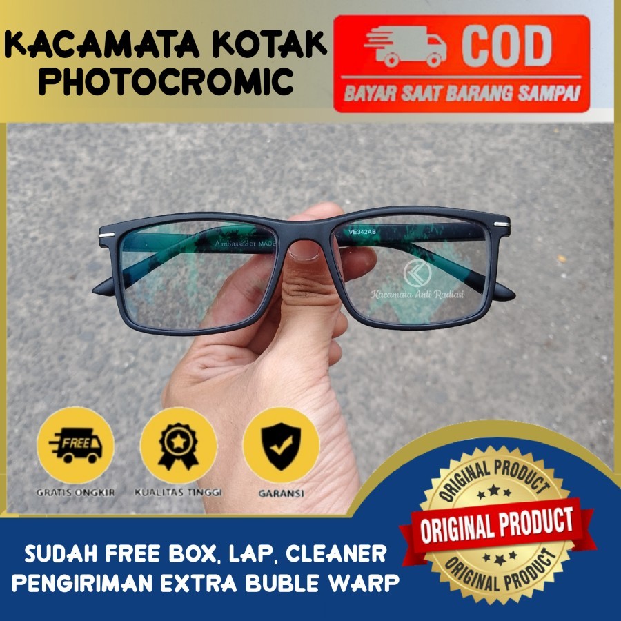 Kacamata minus afgan fotocromic (frem+lensa) kacamata berubah warna