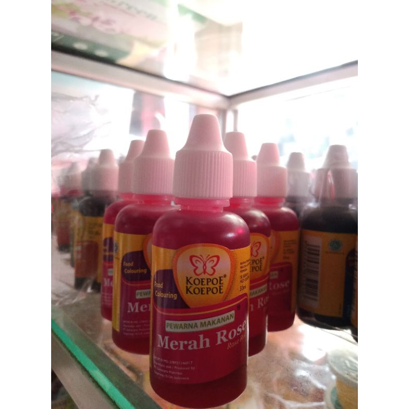 

Pewarna makanan koepoe koepoe merah rose 30ml