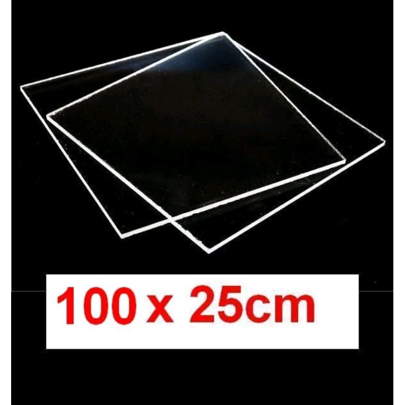

Acrylic bening MARGA CIPTA tebal 3mm ukuran 25x100cm / 100x25cm