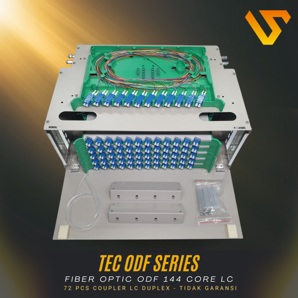 Fiber Optic ODF/OTB 144 Core LC Lengkap Rackmount | ODF 144C LC