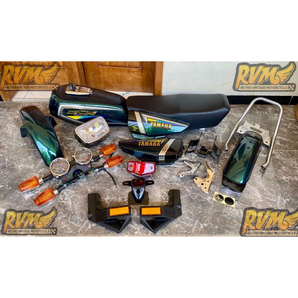 TERLARIS sepaket tangki yamaha rx king rxk hijau botol 2001 paket tangki rx king set bok aki list cr