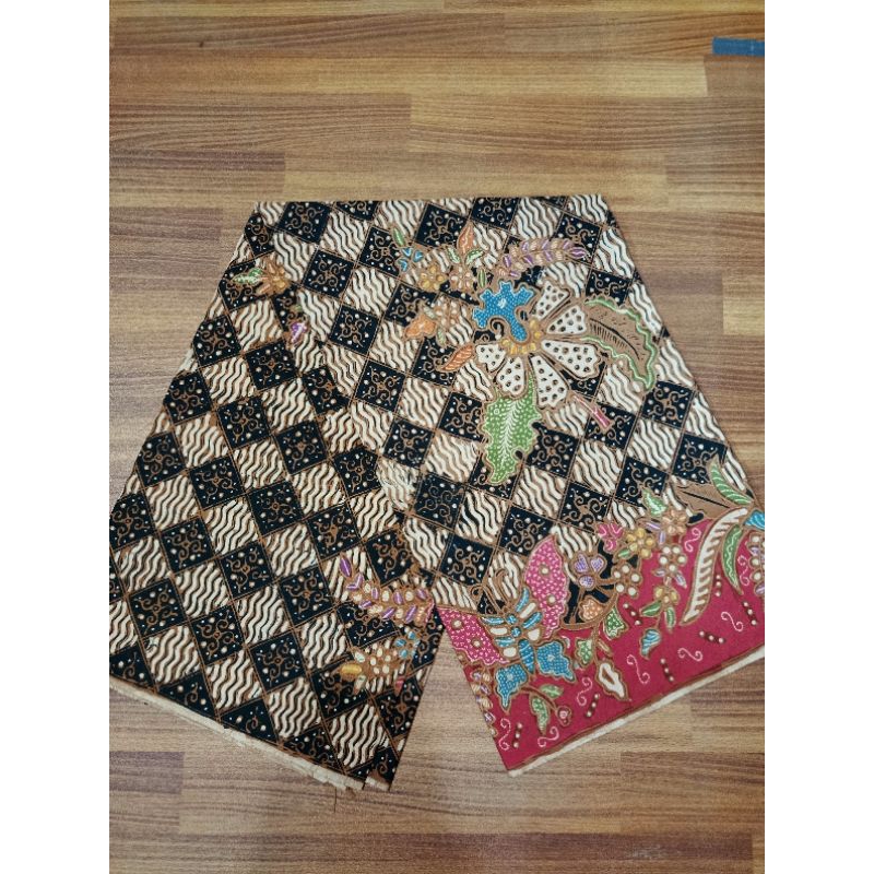 Kain batik full tulis canting asli motif kotak galaran bunga warna colet sogan jogjaan soloan pekalo