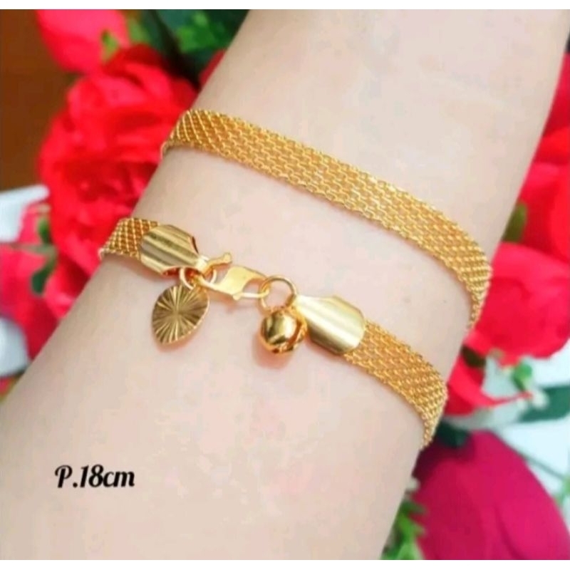 COD gelang tangan tikar dewasa mas 24karat