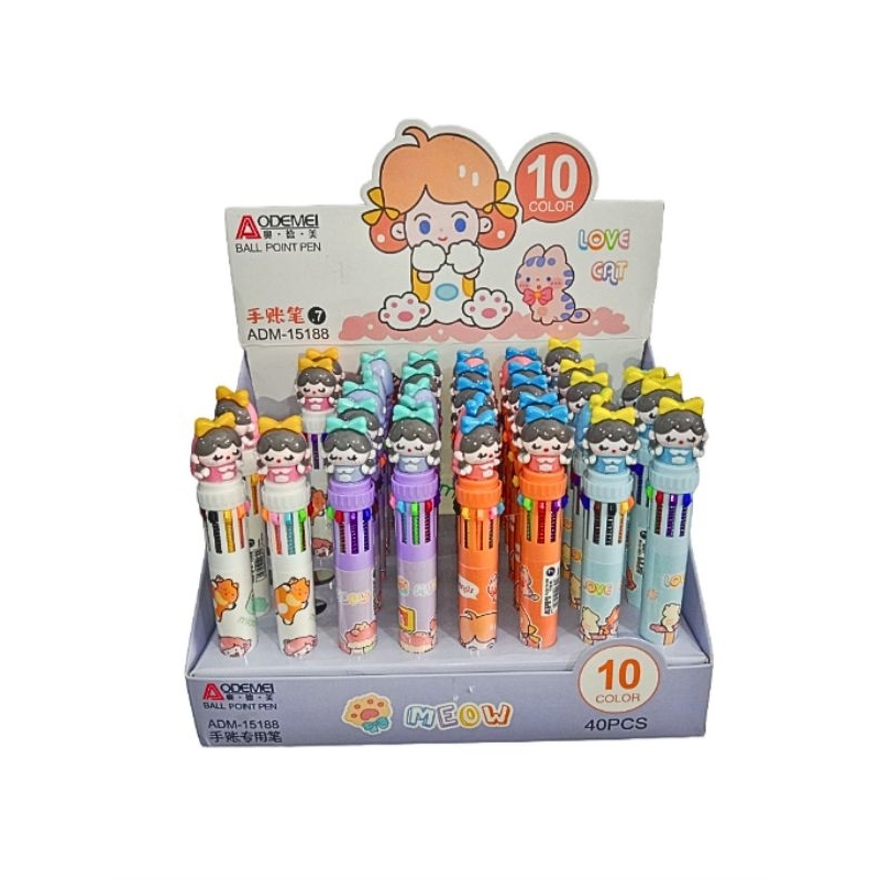 

Pulpen 10 Warna Karakter / Ball Point Pen ADM-15188