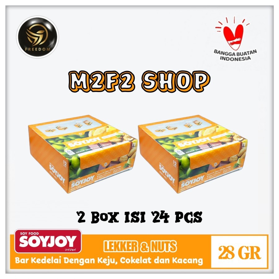

Soyjoy Lekker & Nuts | Bar Kedelai Rasa Keju Cokelat & Kacang - 28 gr (Kemasan 2 Box)