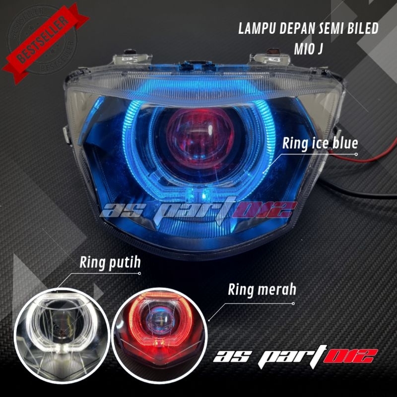 REFLEKTOR LAMPU DEPAN SEMI BILED MIO J SUPER TERANG LAMPU BILED MIO J ALA-ALA