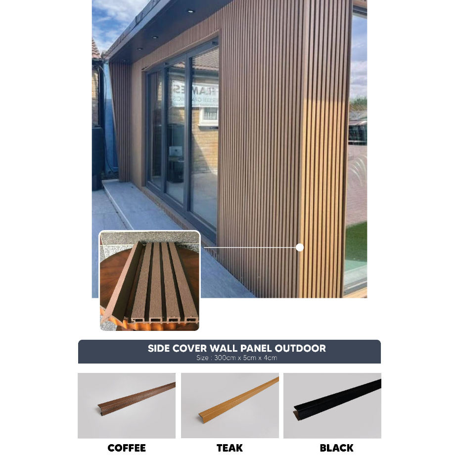 Side Cover Wallpanel Outdoor / List Penutup Samping Wpc / Side Cover Siku L