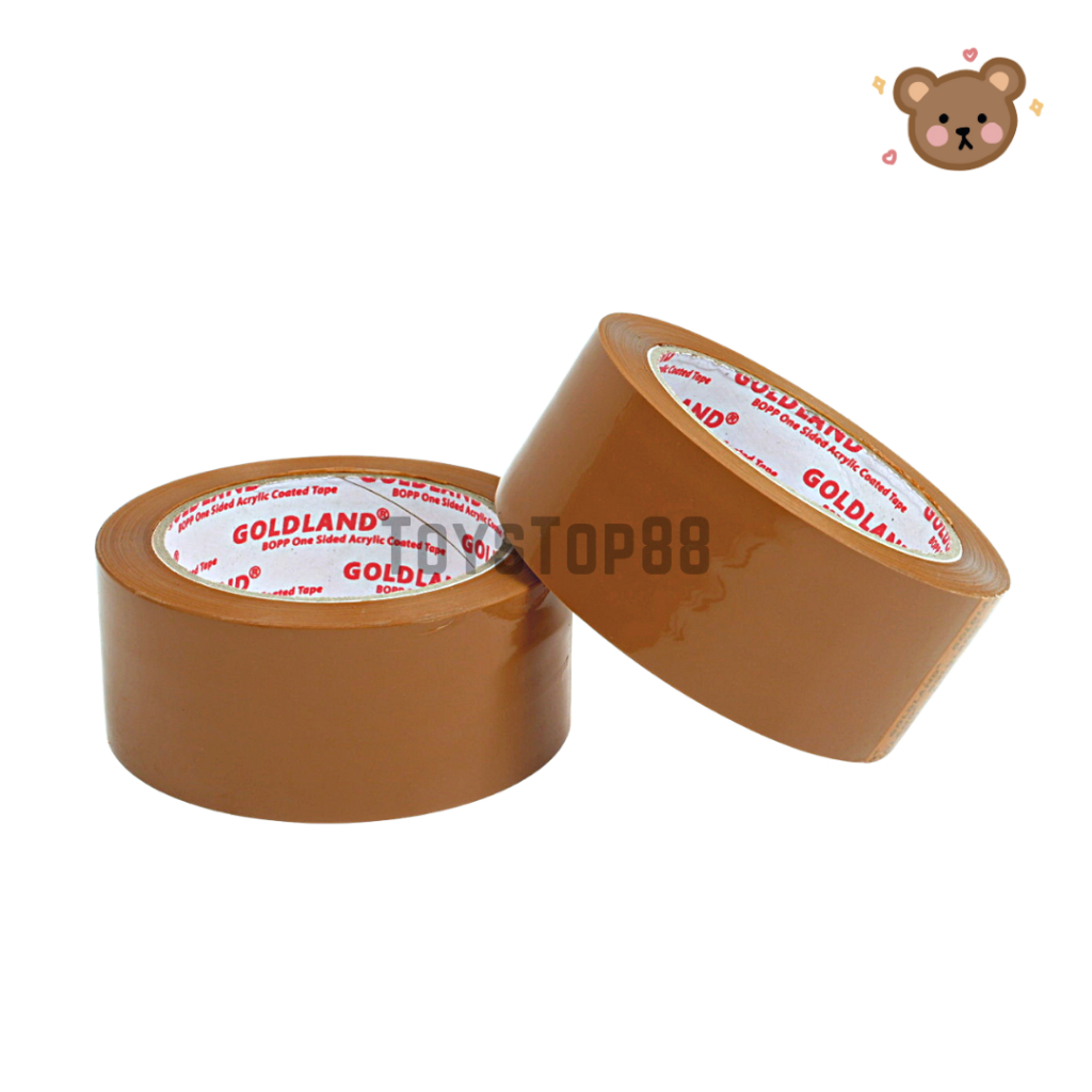 

Lakban Goldland Coklat 2 Inch / Plakban Cokelat OPP Gold Land Satuan Ecer Ekonomis [45 MM x 100 YARD]