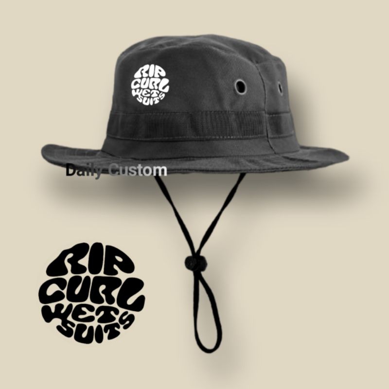 Topi Rimba Casual | Jungle Hat Bucket Outdoor Adventure Camping | Topi Gunung Pria Wanita | Ripcurl 
