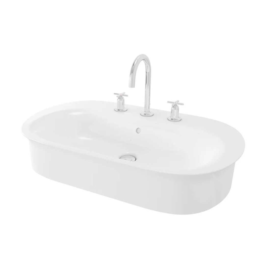 Wastafel Basin Vessel Counter Lavatory 3 Tap Holes Toto Hayon LW253J