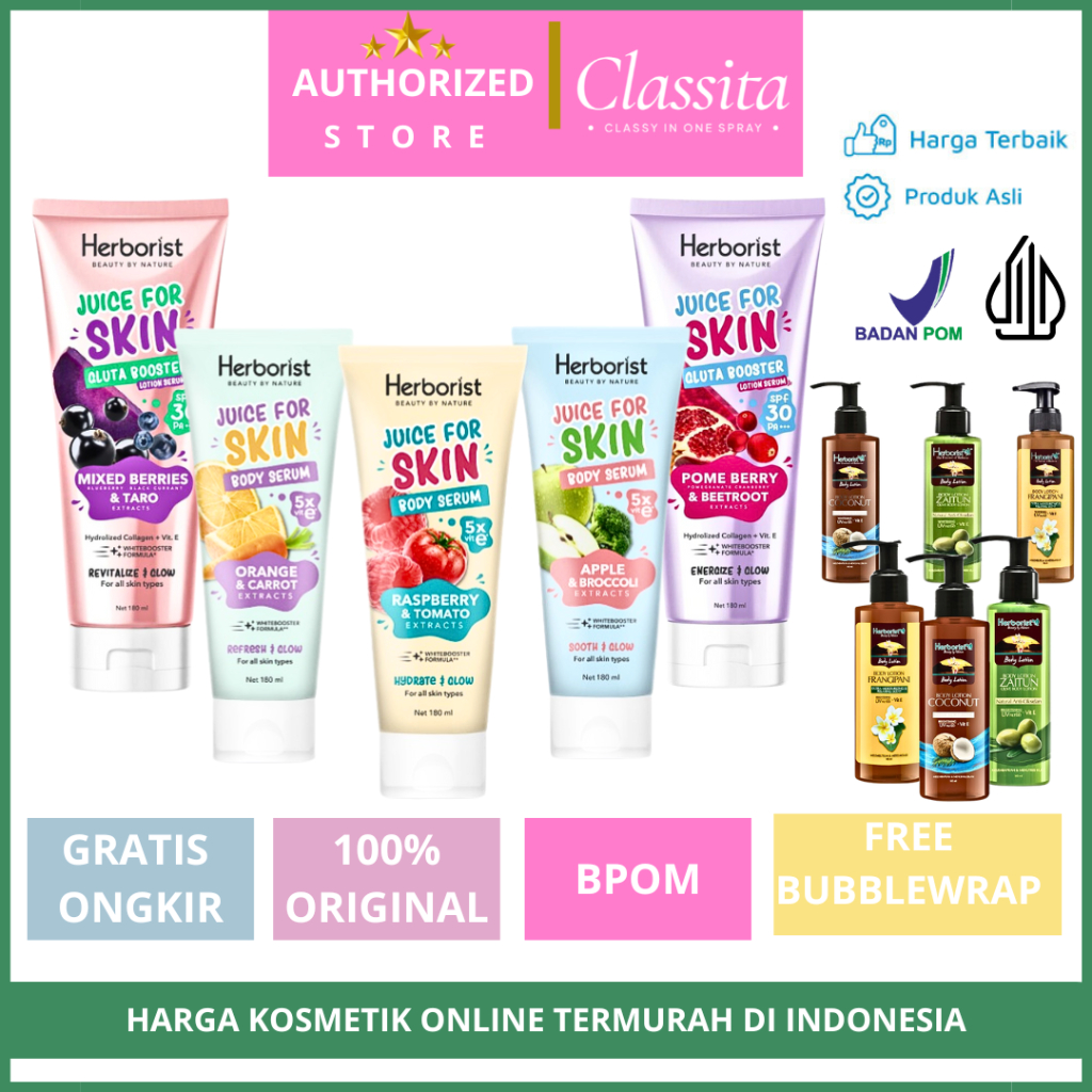 𝐂𝐋𝐀𝐒𝐒𝐈𝐓𝐀.𝐈𝐃 -  Body Serum Herborist | Herborist Body Serum Gluta |  Herborist Body Lotion | Body Ser