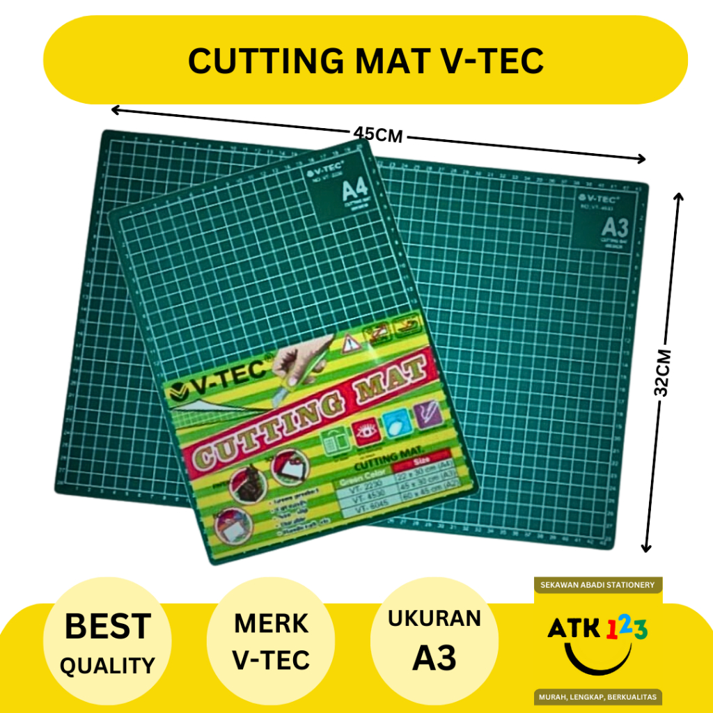 

Cutting Mat / Alas Potong Kerajinan V-Tec Size A3 45x30cm