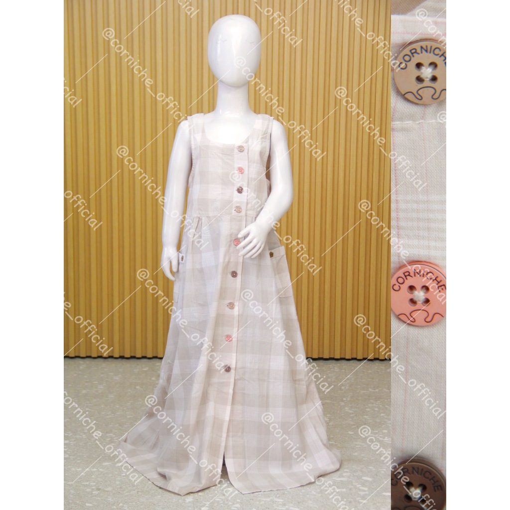 Corniche Kids Plaid Side Overall Kids Coklat - TH K50037