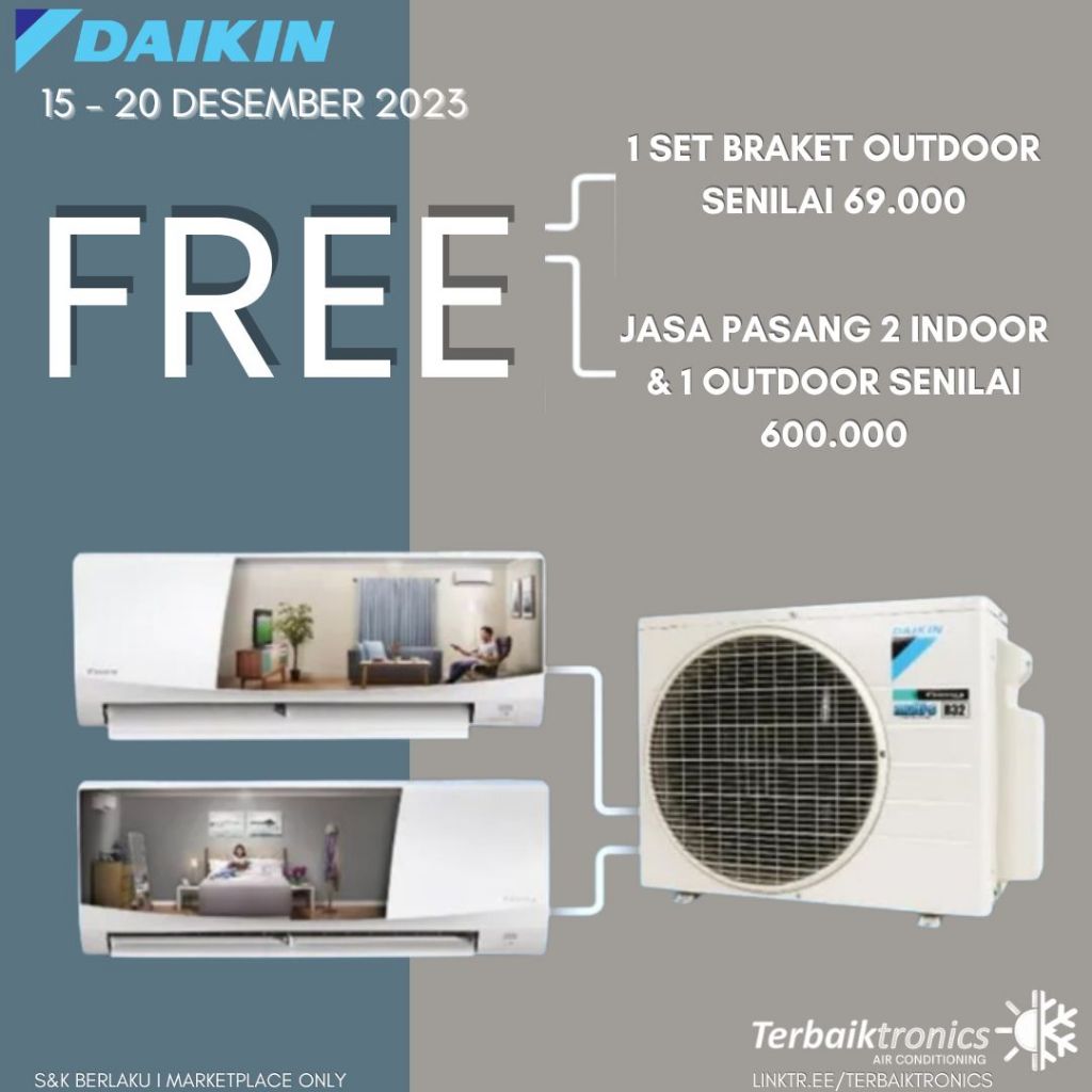 AC Daikin Multi-S Multi Split 1/2 PK + 1/2PK 2MKC30RVM (15 + 15)