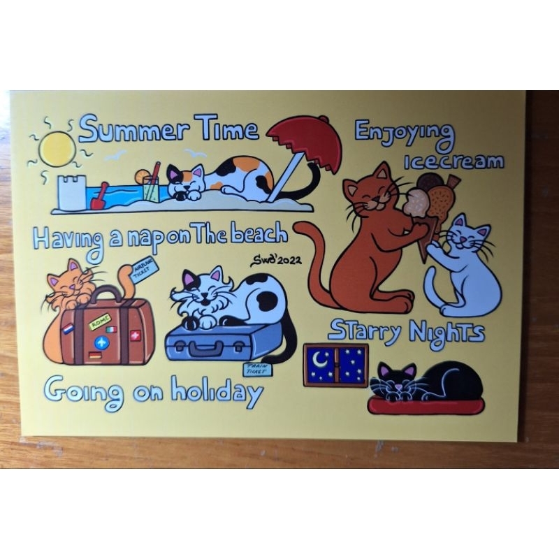 

kartu pos kucing titina/titina cat postcard