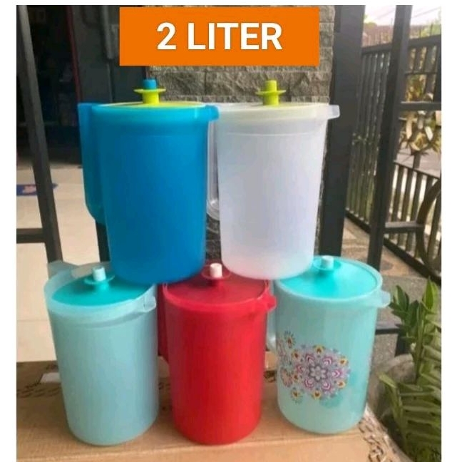 Promo teko pitcher  air minum tupperware 2 liter / Teko model bulat