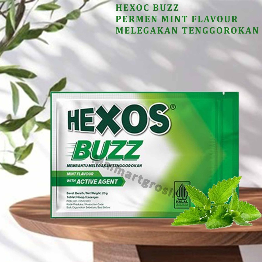 

Hexos Buzz / Permen Melegakan Tenggorokan / Permen Rasa Mint / 20gr