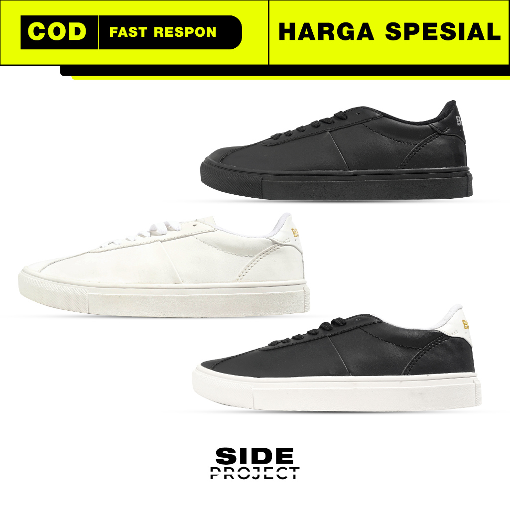 Sepatu Casual Brodo Corte Warna (Black White/Full Black/Full White) - Original Brodo Footwear