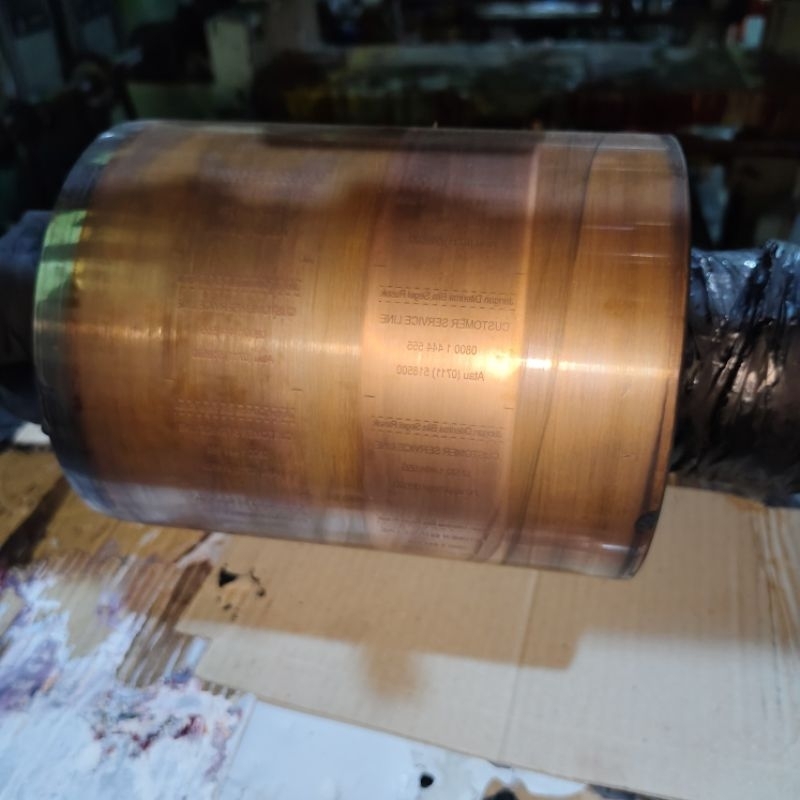 Silinder Rotogravure Cetak Segel Galon Custom Qty 4 Buah