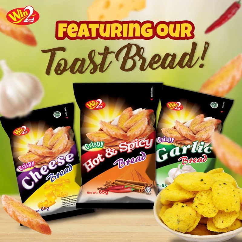 

Win2 Bread Win2 Crispy Bread 65g Snack Crispy Bread Aneka Rasa