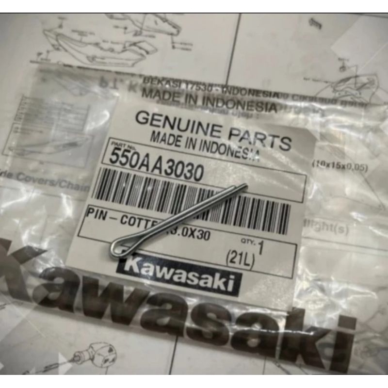 pin klip cotter pengunci as roda depan atau belakang ninja r ss rr Ninja 250 original
