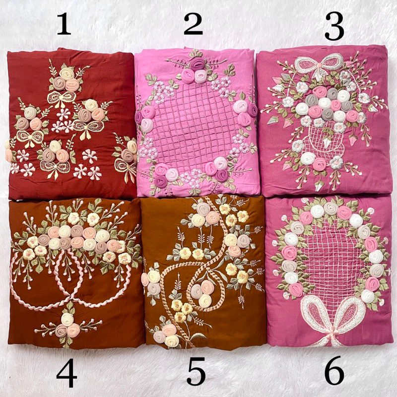 MUKENA BORDIR TILE TERUSAN LAJURAN DEWASA RAYON