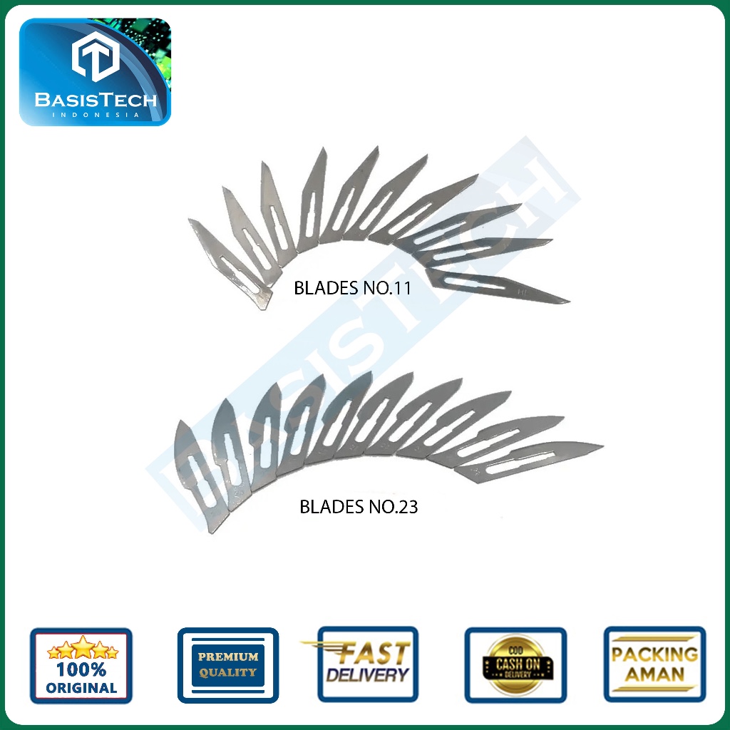 10 PCS PISAU BEDAH BLADE NO.11 NO.23