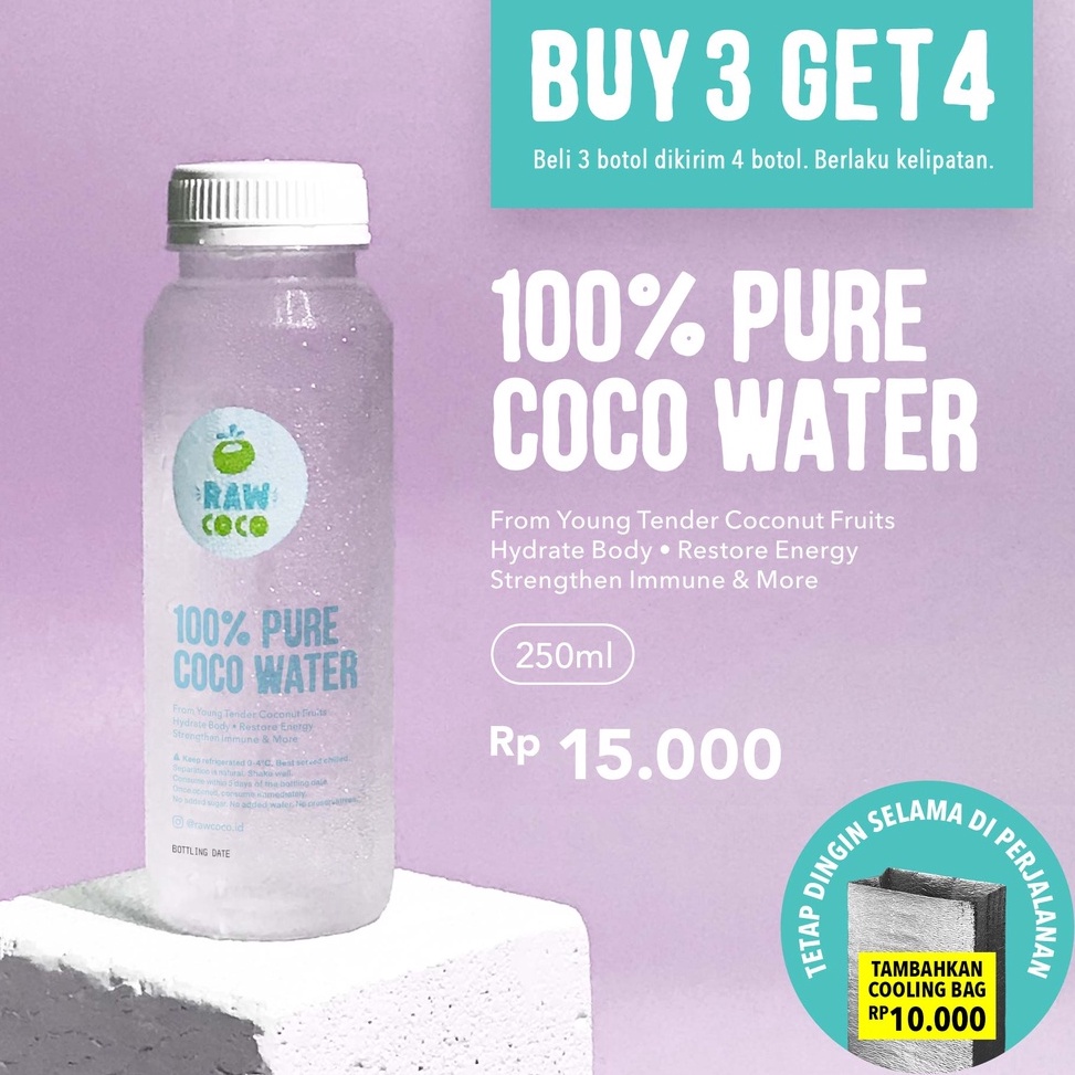 

R3ady St0ck Coco Water 250ml — Air Kelapa Muda Murni [238]