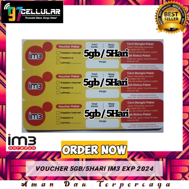 Voucher Im3 5Gb/5Hari