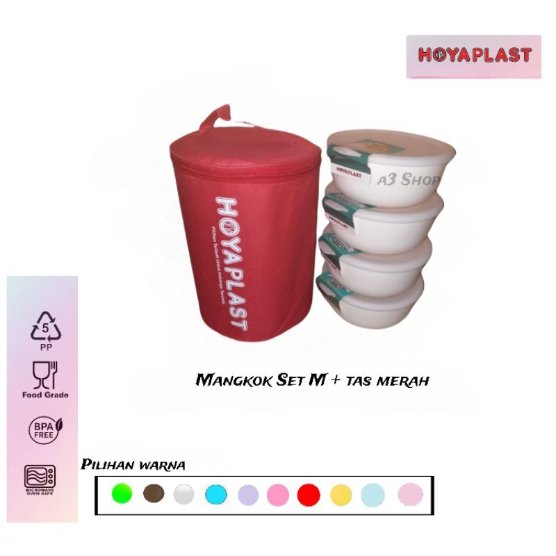 MANGKOK SET M + TAS HOYAPLAST