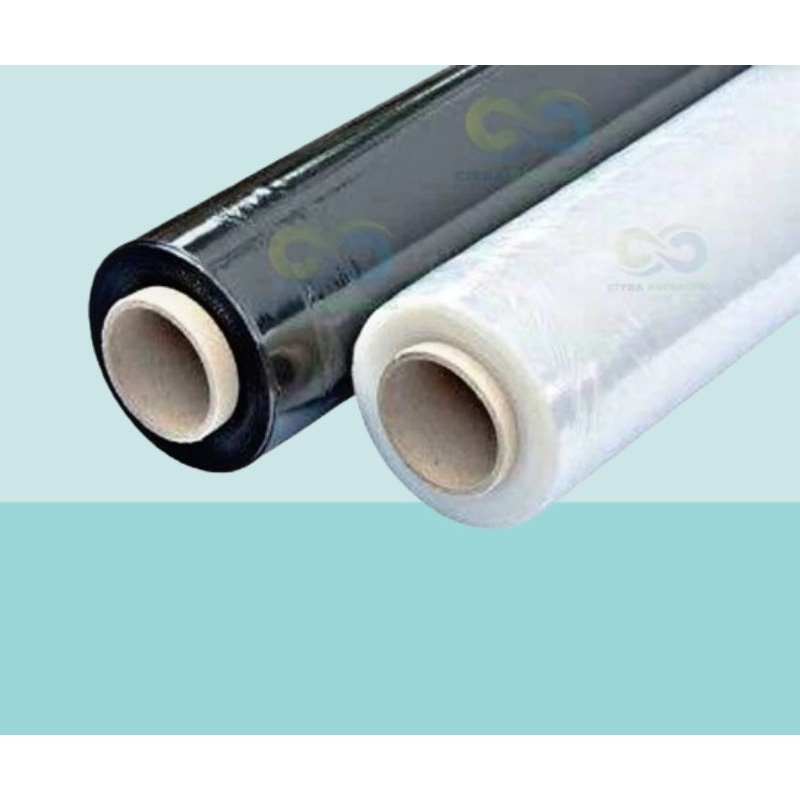 

Stretch Film 25CM X 200M Hitam / Bening Plastik Wrapping Packingan Barang AURA PACK