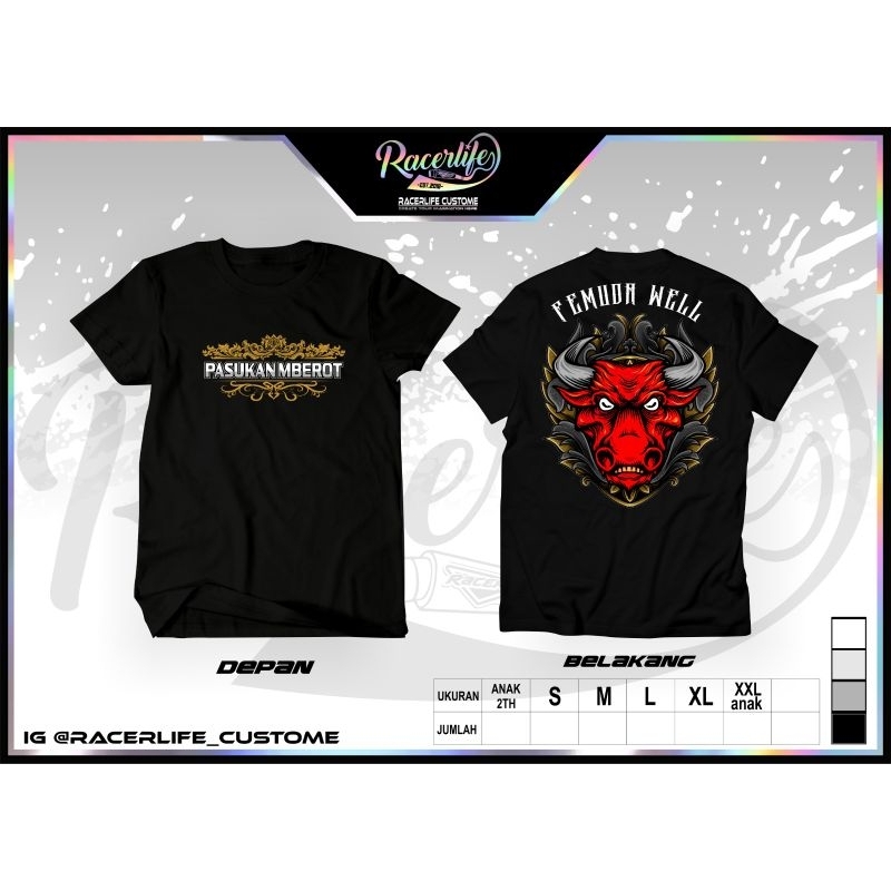 Kaos bantengan malang best seller / kaos mberot bantengan