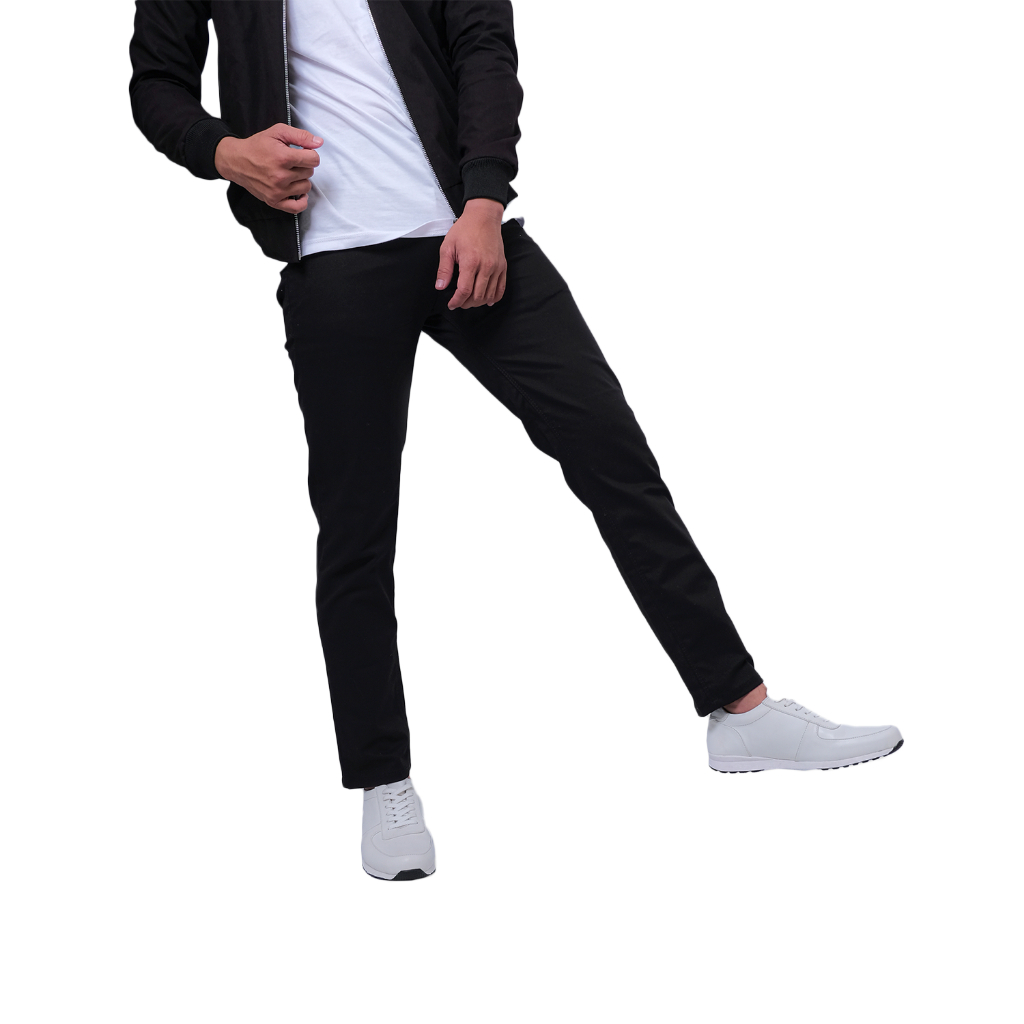 Celana Panjang Pria Chinos HITAM| Celana Jeans Celana Panjang Pria Pants HITAM | Celana Panjang Gunu